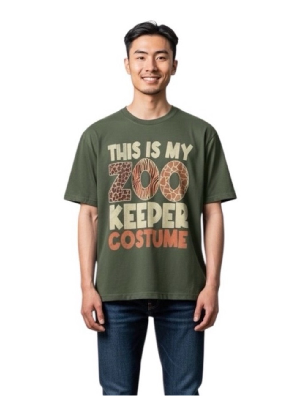 Gildan This Is My Zoo Keeper Costume Cotton T-shirt size Large